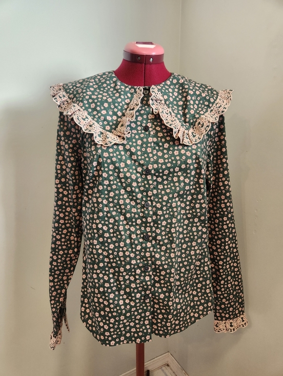 Boden Statement Peter Pan Collar Floral Button Down Shirt - Picture 4 of 13